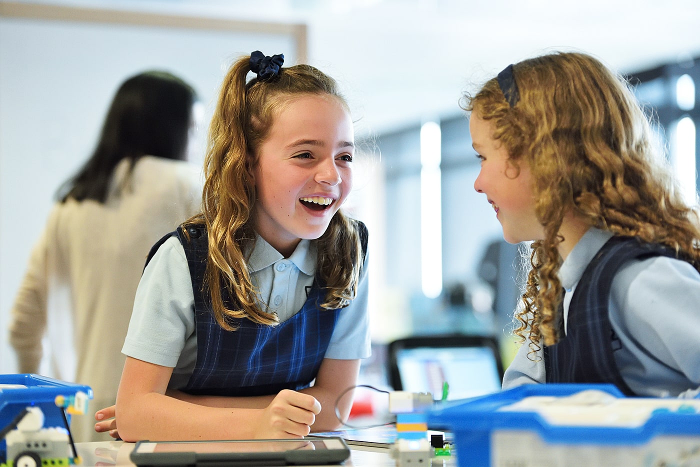 Two girls in class